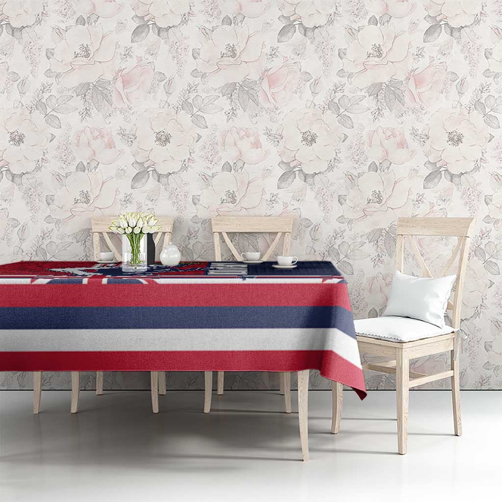 Honolulu Running 2024 Tablecloth Marathon Competition Hula Runner and Kakau Art Tattoo