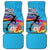 Honolulu Anniversary 52nd Running Car Mats Marathon Competition Kakau Pattern Blue Color