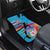 Honolulu Anniversary 52nd Running Car Mats Marathon Competition Kakau Pattern Blue Color