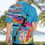 Honolulu Anniversary 52nd Running Hawaiian Shirt Marathon Competition Kakau Pattern Blue Color