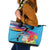 Honolulu Anniversary 52nd Running Leather Tote Bag Marathon Competition Kakau Pattern Blue Color