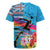 Honolulu Anniversary 52nd Running Rugby Jersey Marathon Competition Kakau Pattern Blue Color