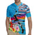 Honolulu Anniversary 52nd Running Rugby Jersey Marathon Competition Kakau Pattern Blue Color