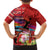 Honolulu Anniversary 52nd Running Family Matching Puletasi and Hawaiian Shirt Marathon Competition Kakau Pattern Red Color