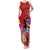 Honolulu Anniversary 52nd Running Family Matching Tank Maxi Dress and Hawaiian Shirt Marathon Competition Kakau Pattern Red Color