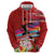 Honolulu Anniversary 52nd Running Hoodie Marathon Competition Kakau Pattern Red Color