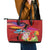 Honolulu Anniversary 52nd Running Leather Tote Bag Marathon Competition Kakau Pattern Red Color