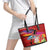 Honolulu Anniversary 52nd Running Leather Tote Bag Marathon Competition Kakau Pattern Red Color