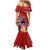 Honolulu Anniversary 52nd Running Mermaid Dress Marathon Competition Kakau Pattern Red Color