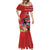 Honolulu Anniversary 52nd Running Mermaid Dress Marathon Competition Kakau Pattern Red Color