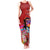 Honolulu Anniversary 52nd Running Tank Maxi Dress Marathon Competition Kakau Pattern Red Color