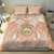 Hawaii Tropical Flowers with Kakau Tribal Bedding Set Peach Fuzz Color LT03 - Polynesian Pride