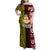 Tonga Kolisi Tonga Family Matching Off Shoulder Maxi Dress and Hawaiian Shirt Ngatu and Geometric Pattern LT03 Mom's Dress Red - Polynesian Pride