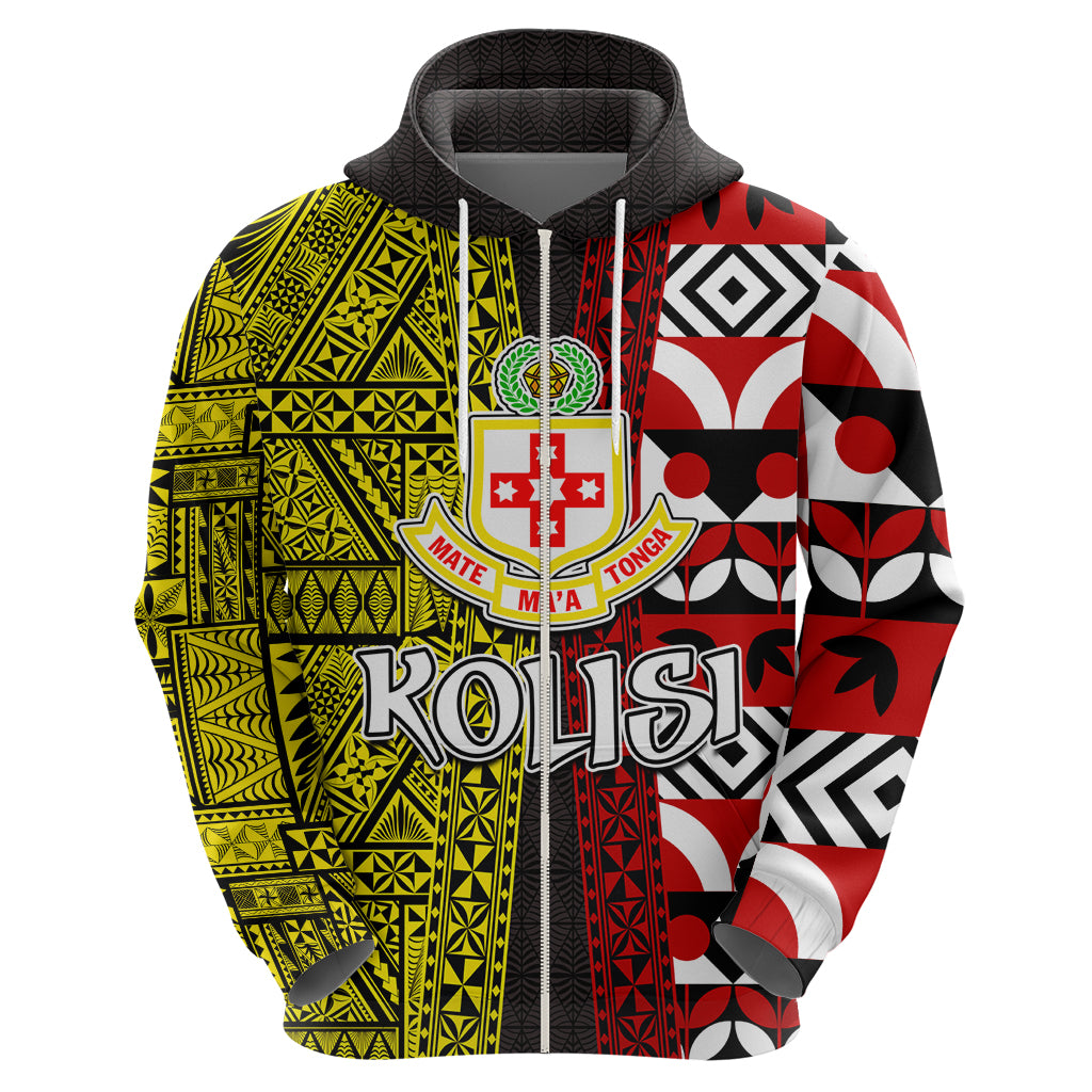 Tonga Kolisi Tonga Hoodie Ngatu and Geometric Pattern LT03 - Polynesian Pride