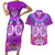 Polynesian Valentine Day Couples Matching Short Sleeve Bodycon Dress and Hawaiian Shirt Love Couple Turtle Maori Hibiscus Purple LT03 Purple - Polynesian Pride