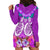 Polynesian Valentine Day Hoodie Dress Love Couple Turtle Maori Hibiscus Purple LT03 - Polynesian Pride