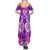 Polynesian Valentine Day Summer Maxi Dress Love Couple Turtle Maori Hibiscus Purple LT03 - Polynesian Pride