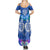 Polynesian Valentine Day Summer Maxi Dress Love Couple Turtle Maori Hibiscus Blue LT03 - Polynesian Pride