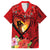 Hawaii Valentine Day Hawaiian Shirt Couple on Beach mix Hibiscus and Polynesian Tattoo LT03 Red - Polynesian Pride