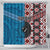 Personalised Aotearoa and Fiji Together Shower Curtain Melanesian Warrior and Koru - Taniko with Hibiscus Tapa Pattern