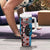 Personalised Aotearoa and Fiji Together Tumbler With Handle Melanesian Warrior and Koru - Taniko with Hibiscus Tapa Pattern