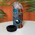 Personalised Australia and Fiji Together 4 in 1 Can Cooler Tumbler Tribal Palm Tree with Tapa and Aboriginal Animals Half Style
