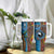 Personalised Australia and Fiji Together Tumbler With Handle Tribal Palm Tree with Tapa and Aboriginal Animals Half Style