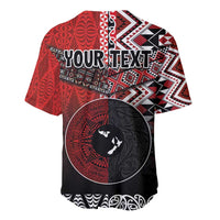 Personalised Aotearoa and Tonga Together Baseball Jersey Manaia and Tongan Tribal Cross - Taniko and Ngatu Art Tattoo
