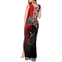 Personalised Aotearoa and Tonga Together Tank Maxi Dress Manaia and Tongan Tribal Cross - Taniko and Ngatu Art Tattoo LT03 - Polynesian Pride