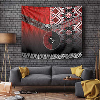 Personalised Aotearoa and Tonga Together Tapestry Manaia and Tongan Tribal Cross - Taniko and Ngatu Art Tattoo
