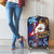 American Samoa Flag Day Luggage Cover Bald Eagle with Uatogi and Fue - Polynesian and Floral Tribal Tattoo
