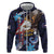 American Samoa Flag Day Zip Hoodie Bald Eagle with Uatogi and Fue - Polynesian and Floral Tribal Tattoo
