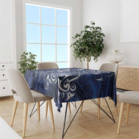 New Zealand Connecting with Seas Tablecloth Maori Tribal and Sea Animals Tattoo - White Glass Style LT03 - Polynesian Pride