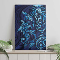 New Zealand Connecting with Seas Canvas Wall Art Maori Tribal and Sea Animals Tattoo - Sea Texture Glass Style LT03 - Polynesian Pride