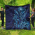 New Zealand Connecting with Seas Quilt Maori Tribal and Sea Animals Tattoo - Sea Texture Glass Style