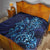 New Zealand Connecting with Seas Quilt Maori Tribal and Sea Animals Tattoo - Sea Texture Glass Style