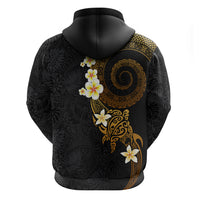 Polynesian Spiral Tribal Tattoo Hoodie Golden Color