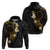 Polynesian Spiral Tribal Tattoo Hoodie Golden Color