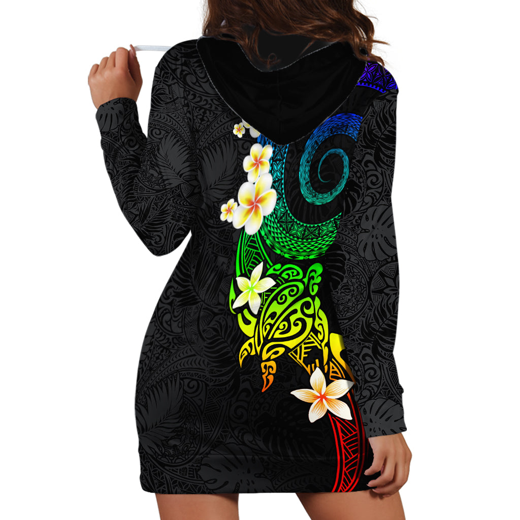 Polynesian Spiral Tribal Tattoo Hoodie Dress Fanciful Color LT03 - Polynesian Pride