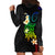 Polynesian Spiral Tribal Tattoo Hoodie Dress Fanciful Color