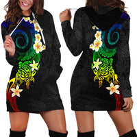 Polynesian Spiral Tribal Tattoo Hoodie Dress Fanciful Color LT03 - Polynesian Pride