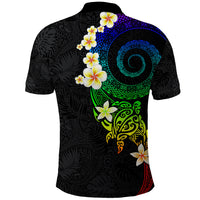 Polynesian Spiral Tribal Tattoo Polo Shirt Fanciful Color