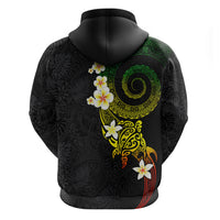 Polynesian Spiral Tribal Tattoo Hoodie Reggae Color
