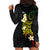 Polynesian Spiral Tribal Tattoo Hoodie Dress Reggae Color