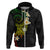 Polynesian Spiral Tribal Tattoo Zip Hoodie Reggae Color