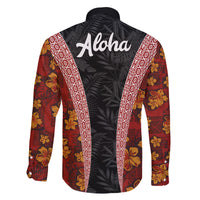 Hawaii Lei and Hibiscus Flowers Tribal Family Matching Puletasi and Hawaiian Shirt Patchwork Abstract Vintage LT03 - Polynesian Pride