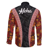 Hawaii Lei and Hibiscus Flowers Tribal Family Matching Short Sleeve Bodycon Dress and Hawaiian Shirt Patchwork Abstract Vintage