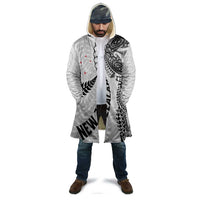 Aotearoa Volleyball Custom Cloak Silver Ferns and Maori Tribal White