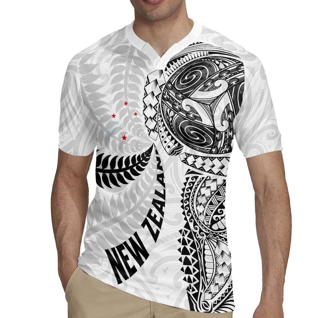 Aotearoa Volleyball Custom Rugby Jersey Silver Ferns and Maori Tribal White