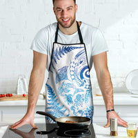 New Zealand Sea Animals Apron with Maori Koru Tribal Tattoo and Silver Ferns Galaxy Style LT03 - Polynesian Pride